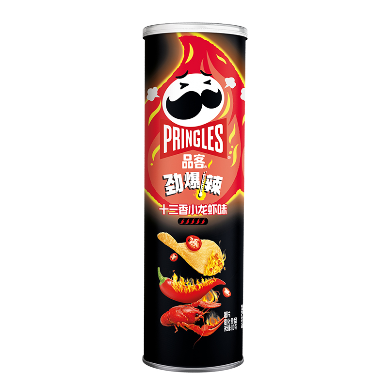 Pringles/品客薯片劲爆辣三连罐110g*3罐帝王蟹/小龙虾/辣条零食-图1