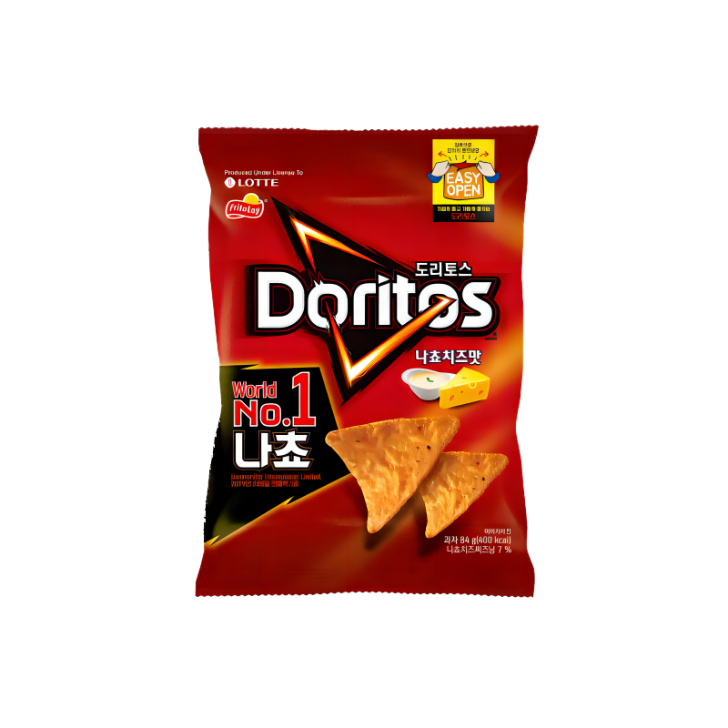 韩国乐天进口Doritos/多力多滋玉米片芝士味84g网红休闲小零食 - 图0