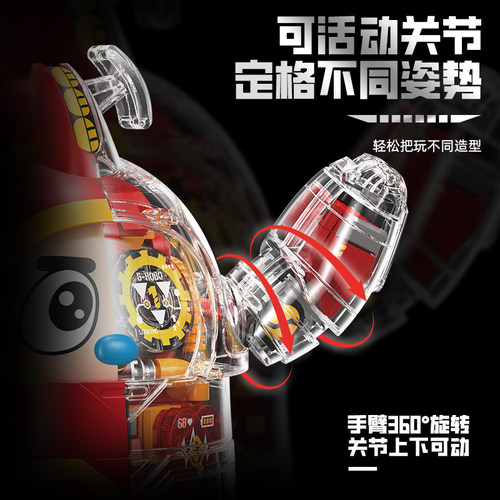 费米铁甲小宝正版授权卡布达机器人拼装积木手办机甲玩具男生礼物 - 图2