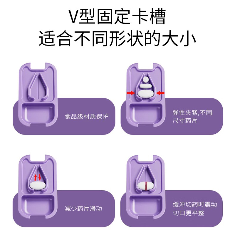 【包邮】便携切药器分药器一分二四分一切割剪药神器便携收纳药盒 - 图3