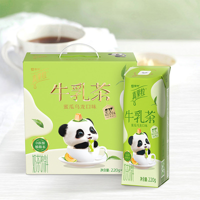 【罗云熙推荐】蒙牛真果粒蜜瓜乌龙味牛乳茶饮料220g×10包