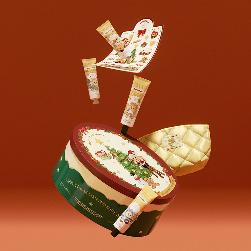 润培黄油小熊圣诞礼盒55gx2+25gx2护手霜送礼嫩滑滋润保湿防干裂,淘宝优惠券,粉丝福利购,淘宝优惠卷