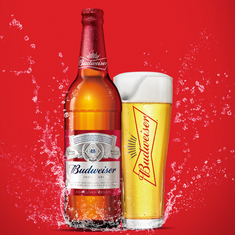 Budweiser/百威啤酒美式拉格600ml*12瓶 - 图2