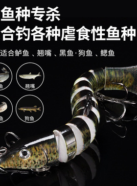 仿生泥鳅假饵路亚套装通杀翘嘴专