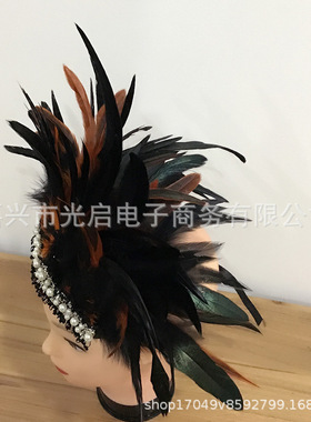 哥特式欧美风格羽毛披肩羽毛仿亮