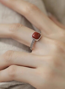 新国潮高级方糖戒指女