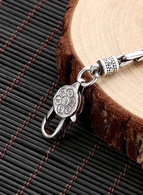 925纯银泰银金刚杵六字真言细手链男女复古潮百搭小红书同款