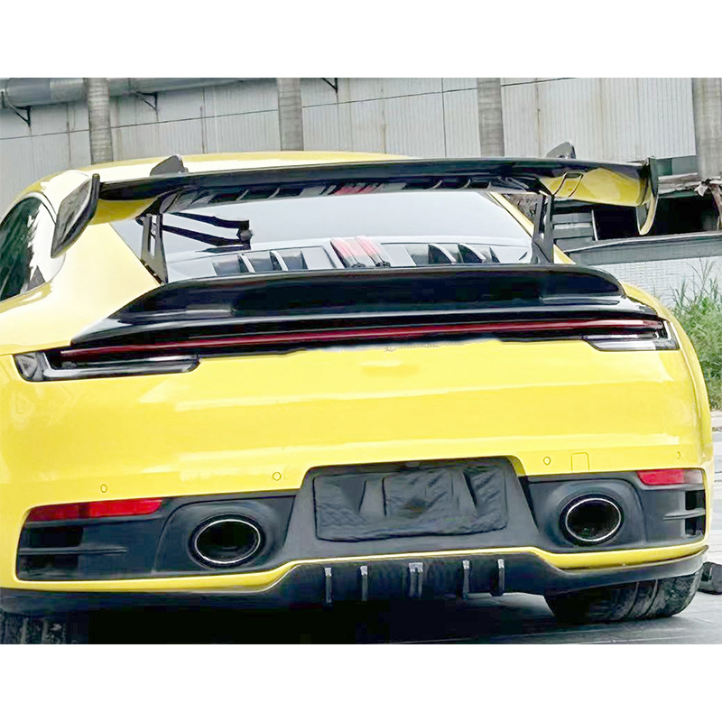 适用19-23款保时捷911Carrera/992改装GT3款尾翼原装刹车湿碳纤维-图0