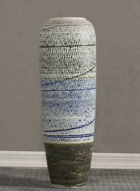 工艺品挂件新款大花瓶摆件客厅插花复古跳刀纹路名宿酒店简约家居