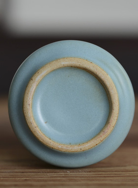 尚瓷景德镇陶瓷小花瓶蓝色家居摆件创意中式禅意复古国风茶道干