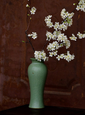 大口径花器素烧水培花瓶陶罐复古