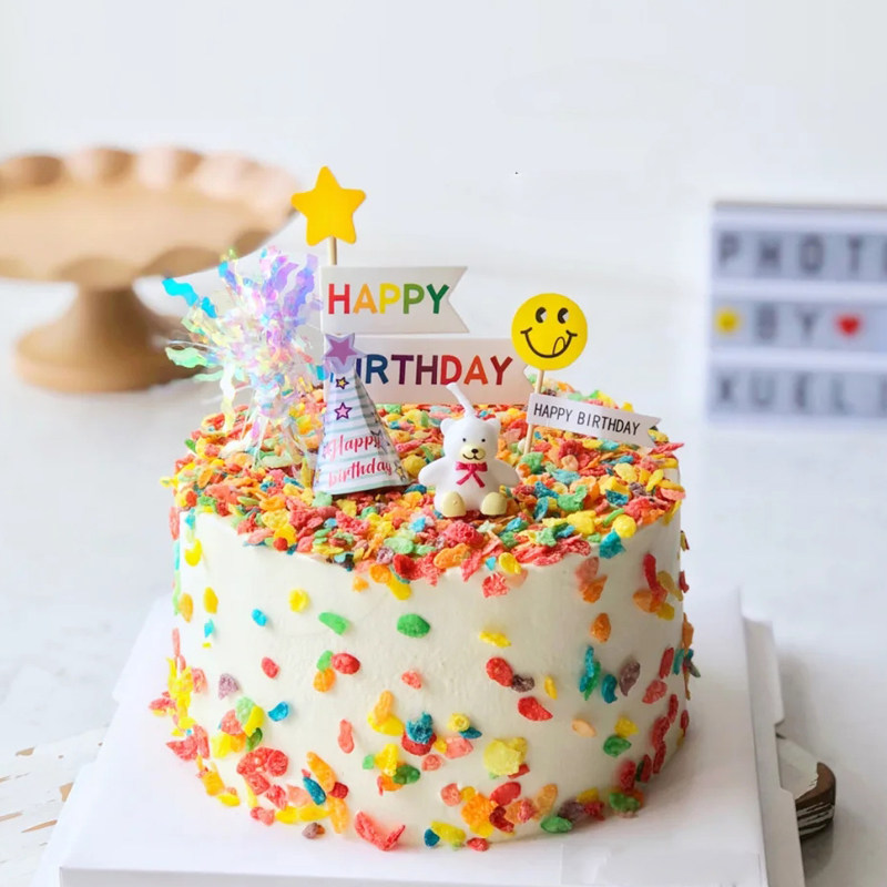 水果味 彩色麦片蛋糕装饰 五彩圆圈 果味麦圈 麦脆碎甜品慕斯220g,淘宝优惠券,粉丝福利购,淘宝优惠卷