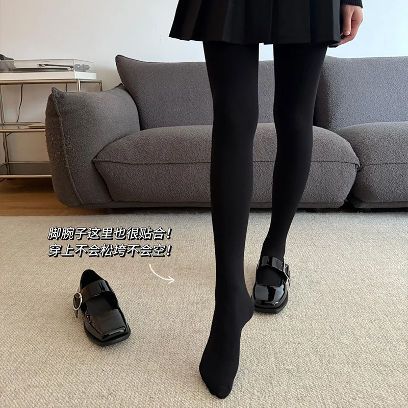 强力显瘦腿压力袜！天鹅绒塑形连裤打底袜不掉档春秋冬美腿黑灰色,淘宝优惠券,粉丝福利购,淘宝优惠卷