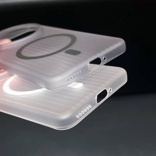 适用OPPO Reno14 13pro瓦楞PC磨砂磁吸手机壳Find X9 X8pro X7ultra全包FindX6硬壳防摔充电高级感保护套批发 - 图0