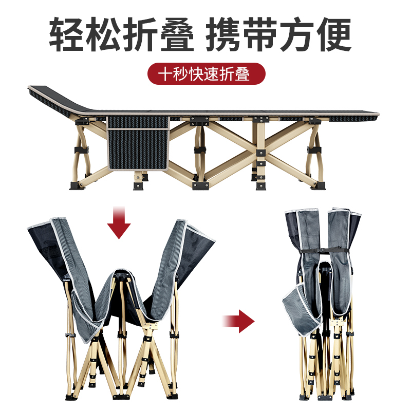 折叠床办公室午休床神器便携行军床单人简易床午睡床躺椅家用加固-图3