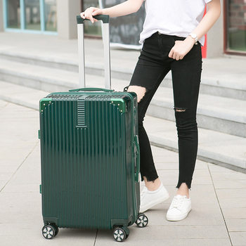 Customized Logo suitcase 28-inch trolley case retro suitcase unisex password box box checked large-capacity