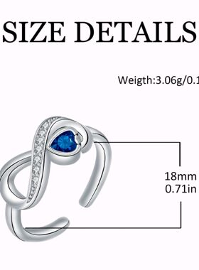 卡漫其饰品速卖通新品无限符号指环活口戒指母亲节手饰小礼物