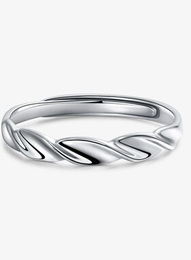 莫比乌斯环情侣戒指简约小众设计高级感男女开口指环情人节礼物