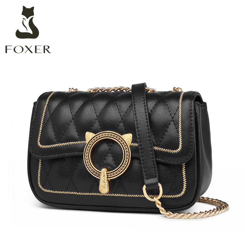 金狐狸夏季2020新款潮菱格斜挎小包 金狐狸仕美克女士包袋