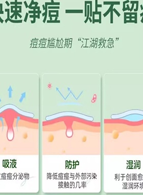 FREELIN芙雷琳日夜用痘痘贴舒缓净痘贴吸脓祛痘贴可上妆隐形遮瑕