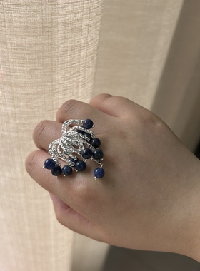 烟花流苏戒指女小众设计感精致时尚通勤简约戒指