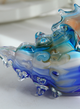 意器琉璃摆件海螺家居软装样板间