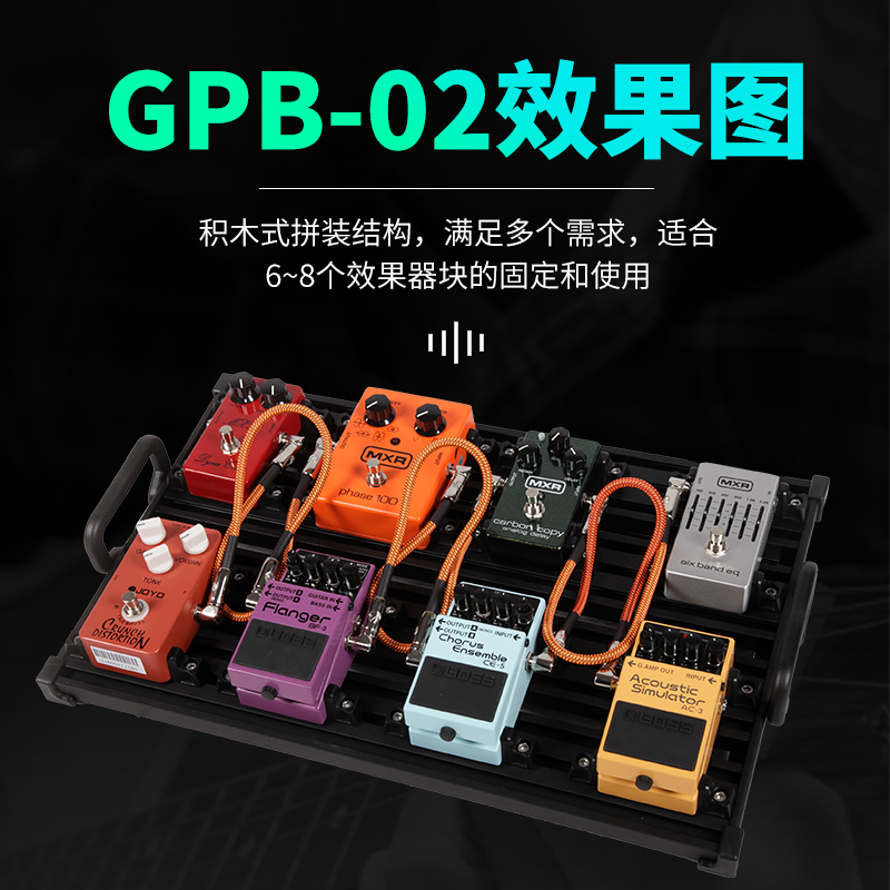 JOYO巧乐匠GPB吉他单块效果器板轨道板子 电源固定架免魔术贴便携 - 图1