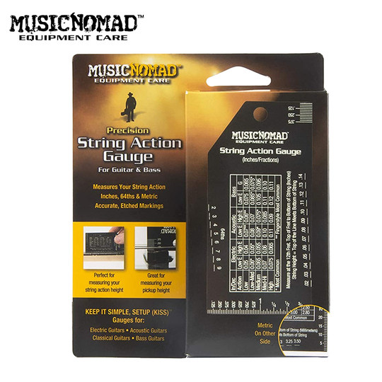 Musicnomad MN602 acier inoxydable basse Folk guitare acoustique électrique chaîne espacement mesure étrier réglage hauteur outil