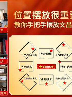 学生书房新中式黄铜文昌
