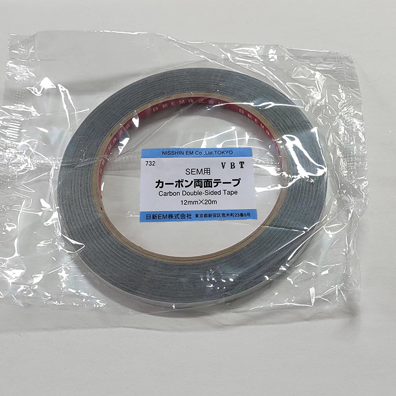 日新碳胶带 双面导电胶带  SEM扫描电镜731NEM铝基胶带5 8 12mm - 图1