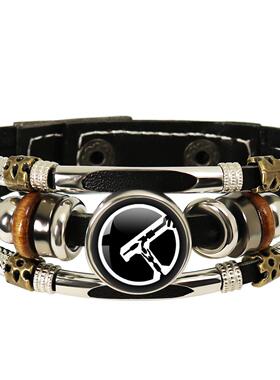 假面骑士帝骑龙骑时王时光宝石皮绳手链复古手饰