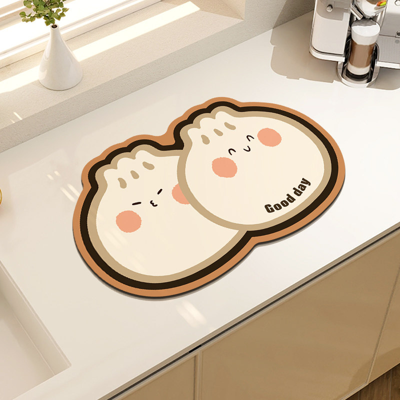 家用厨房台面沥水垫硅藻泥吸水垫水池杯垫子隔热餐垫桌面碗垫可爱,淘宝优惠券,粉丝福利购,淘宝优惠卷