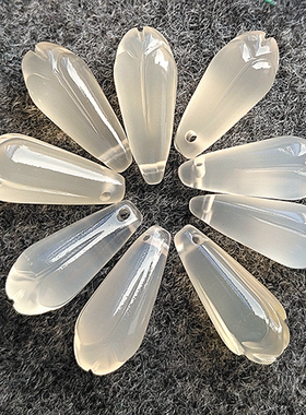 玉髓玉兰花吊坠挂饰diy饰品配件