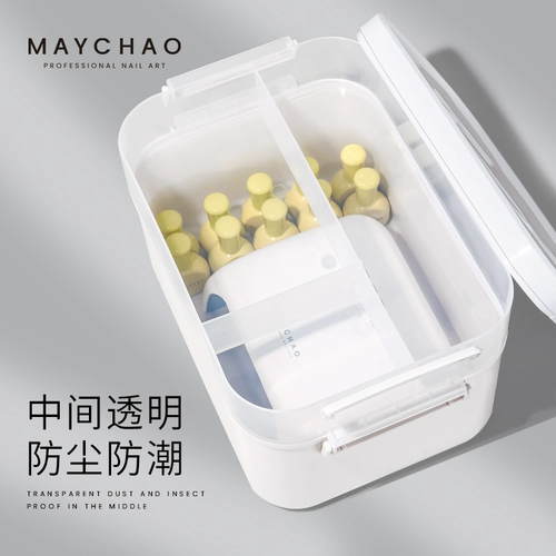 Коробка для хранения для маникюра, настольный вместительный и большой лак для ногтей