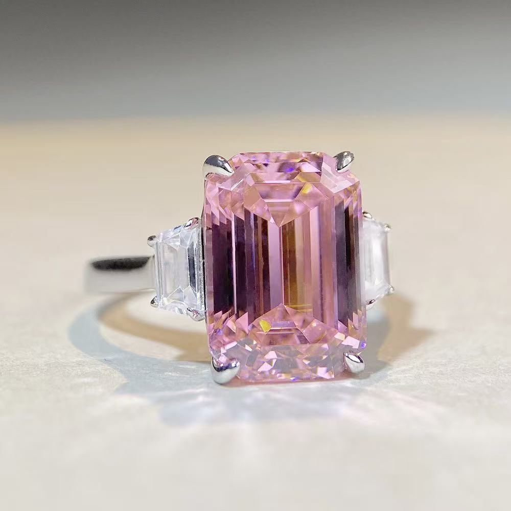 10 carat azure pagoda cut ring