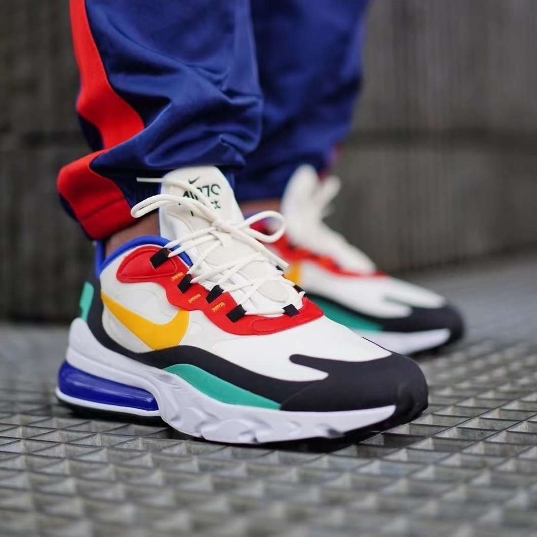 NIKE AIR MAX React 270 GS女子气垫缓震休闲跑步鞋BQ0101 CQ5420 - 图0