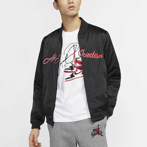 Air Jordan AJ MA-1男子刺绣LOGO棒球夹克飞行夹克外套CD5760-010-图1