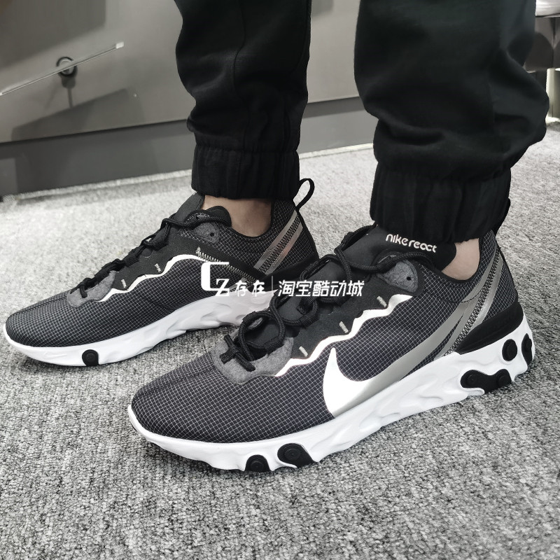 Nike/耐克 React Element 55 男女高桥盾休闲跑步鞋CI9593 BQ2728 - 图2