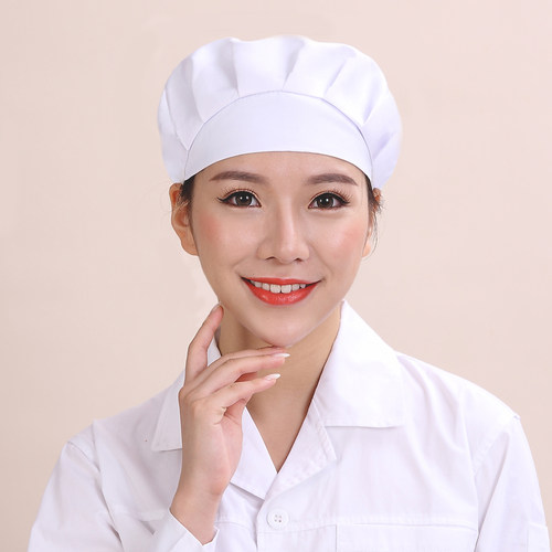 食品工厂车间工作帽子劳保防尘帽布帽厨师厨房食堂餐饮卫生帽定制 - 图3
