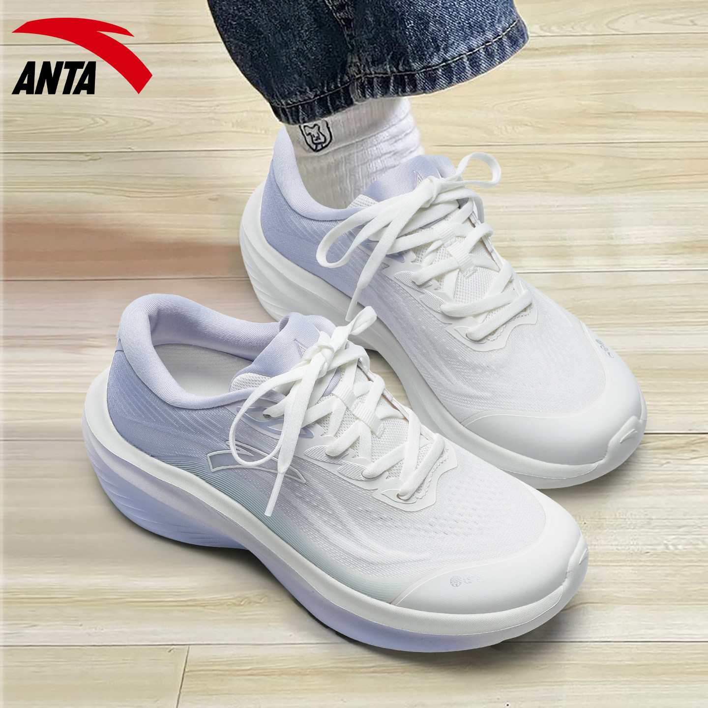 安踏粉色叶子7代跑步鞋女鞋时尚春季新款网面透气软底舒适运动鞋,淘宝优惠券,粉丝福利购,淘宝优惠卷