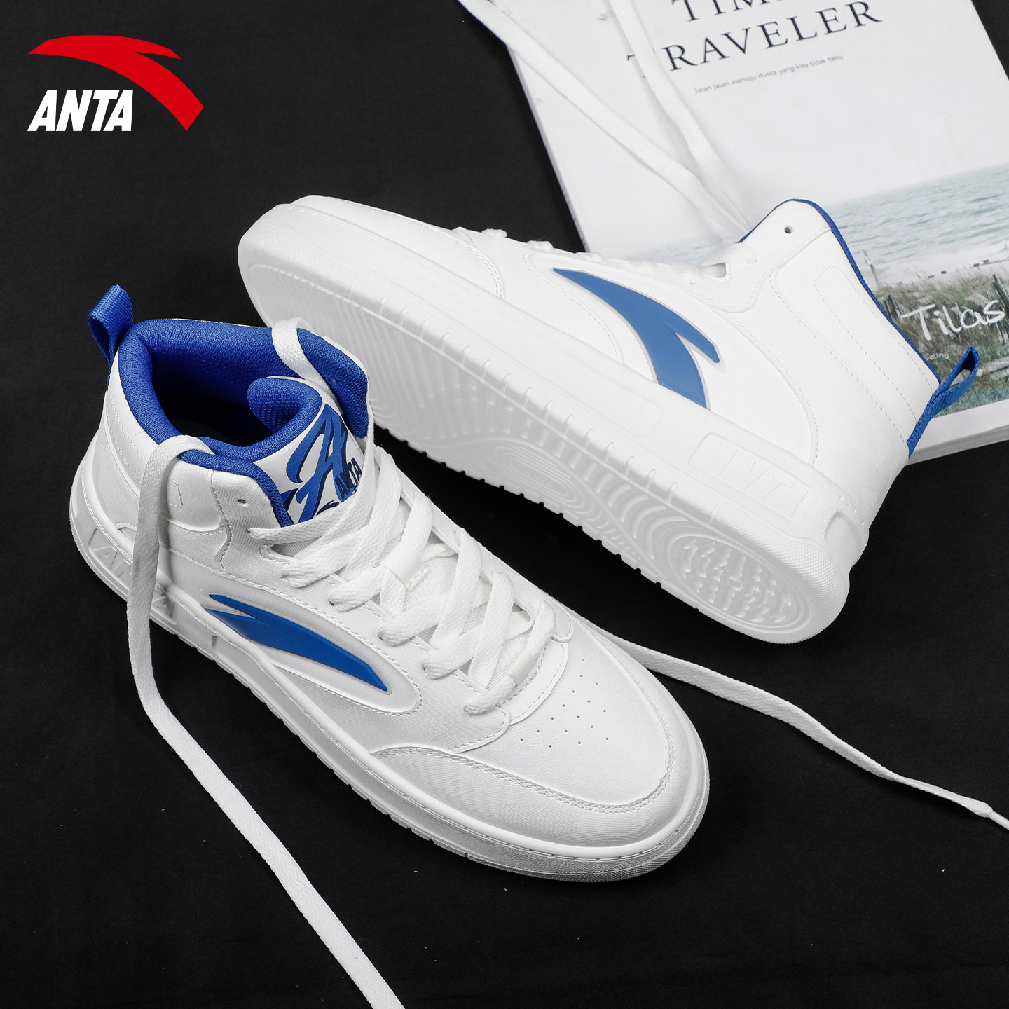 安踏高帮男鞋休闲黑白潮流官网旗舰店2025冬季新款学生运动鞋板鞋,淘宝优惠券,粉丝福利购,淘宝优惠卷