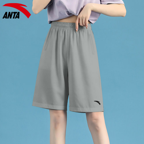 安踏运动五分裤女速干透气薄款跑步体测2026春季新款外穿休闲短裤 - 图1