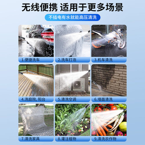 洗车高压水枪家用洗车机车用空调清洗大功率刷车增压强力洗地神器 - 图3