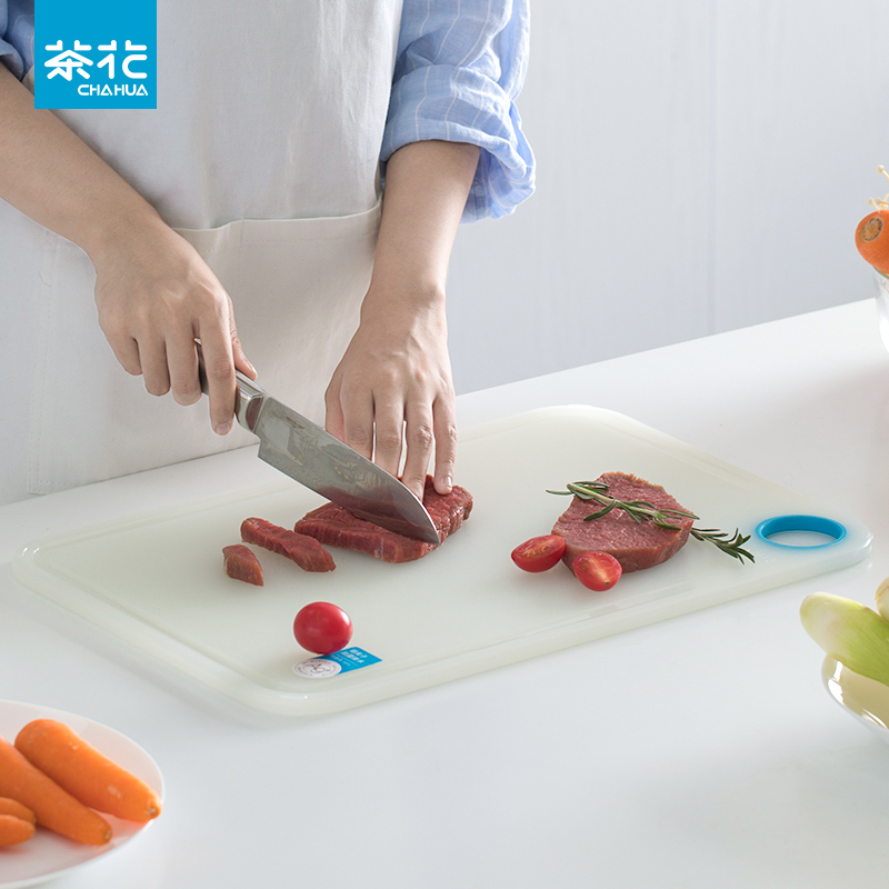 茶花菜板家用加厚抗菌案板塑料占板刀板小切菜板子厨房切水果砧板 - 图1