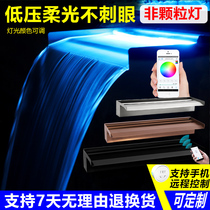 Stainless Steel Waterfall Water Outlet Decoration Courtyard Fake Mountain Fish Pool Cycle Flowing Water Wall Water Curtain Wall Artificial Falls Water Landscape