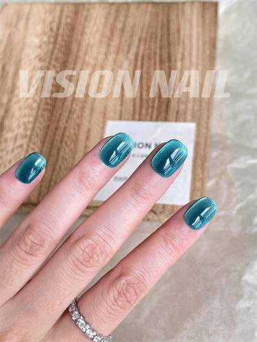VISION NAIL墨尔本显白短款猫眼美甲贴片成品可拆卸手工穿戴甲片 - 图3