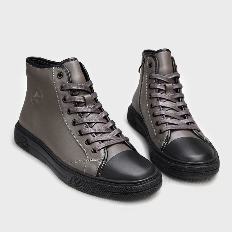 头层牛皮高帮鞋男真皮软底包头拉链男鞋平底板鞋男士高帮休闲皮鞋,淘宝优惠券,粉丝福利购,淘宝优惠卷