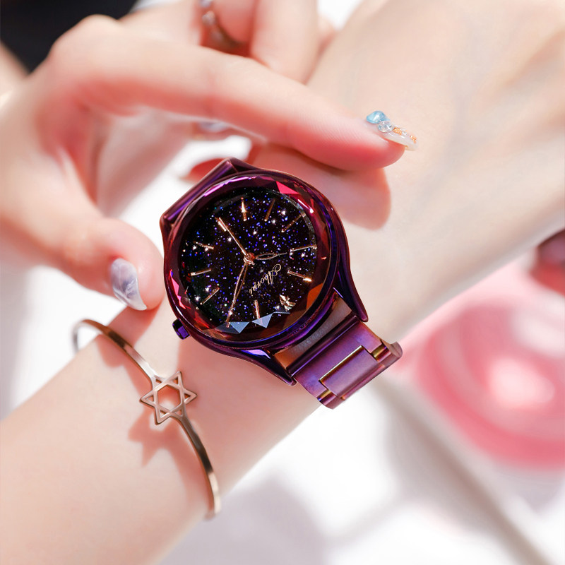 抖音同款满天星空女士ins风女表 梦达菲手表国产腕表