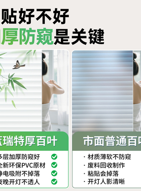 新中式百叶磨砂玻璃贴纸
