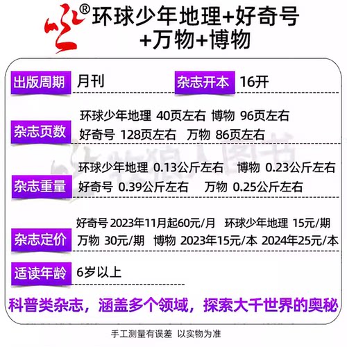 【2026年7月组合】万物杂志+好奇号+博物+环球少年地理/问天少年/商界少年2025年小学初中学生课外阅读科学科普期刊 - 图2